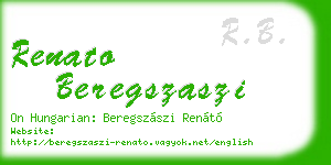 renato beregszaszi business card